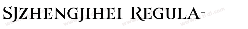 SJzhengjihei Regula字体转换